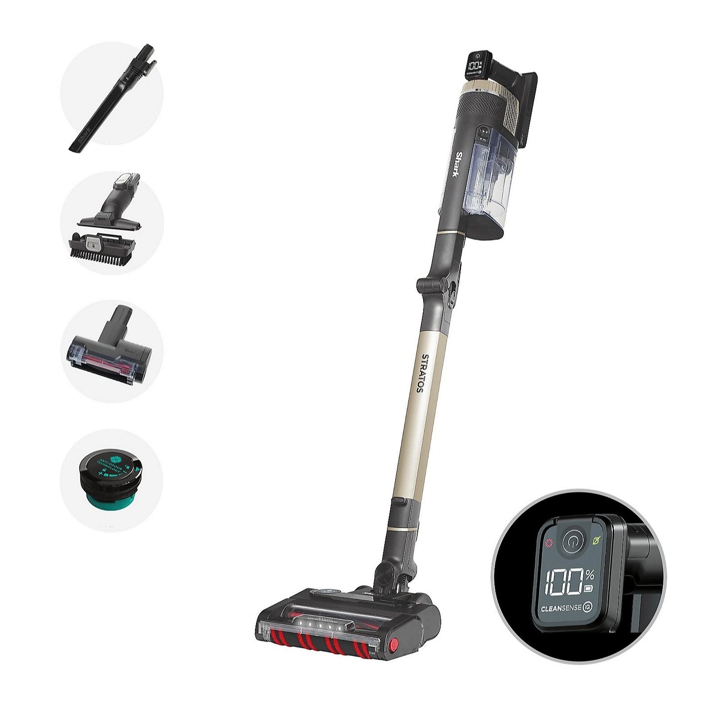 Shark Stratos Cordless Vacuum w/ Anti Hair Wrap & Clean Sense IQ IZ400UKT
