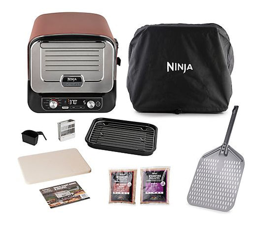 Ninja Woodfire Outdoor Pizza Oven & Smoker, Pizza Peel & Cover OO101UKQ