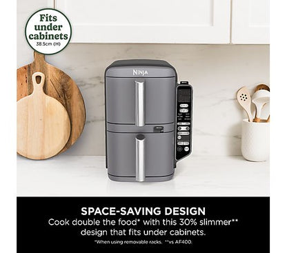 Ninja Double Stack XL 2 Drawer 9.5L Air Fryer with Smart Cook SL451UK
